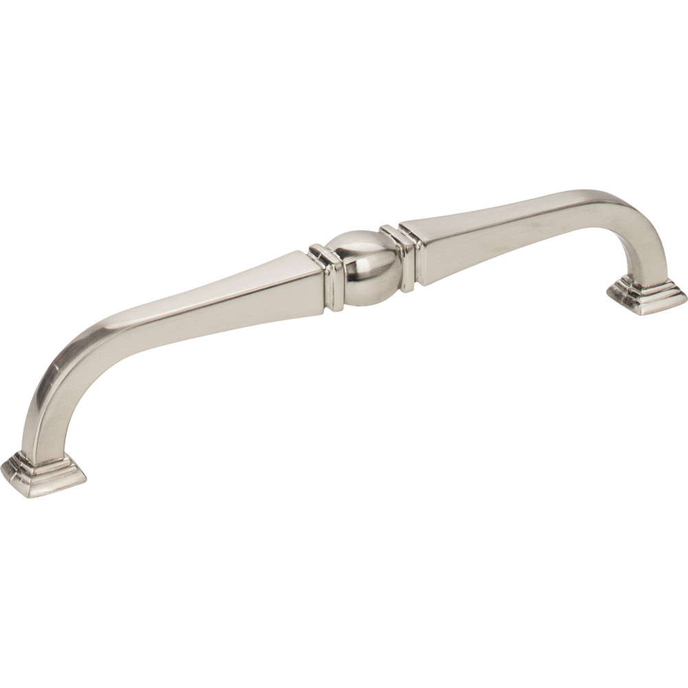 Jeffrey Alexander by Hardware Resources 188-160SN 6-15/16" Overall Length Cabinet Pull.  Holes are 160mm cente