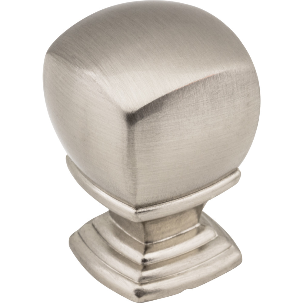 Jeffrey Alexander by Hardware Resources 188L-SN 1" Overall Length Cabinet Knob.  Packaged with one 8/32" x 1