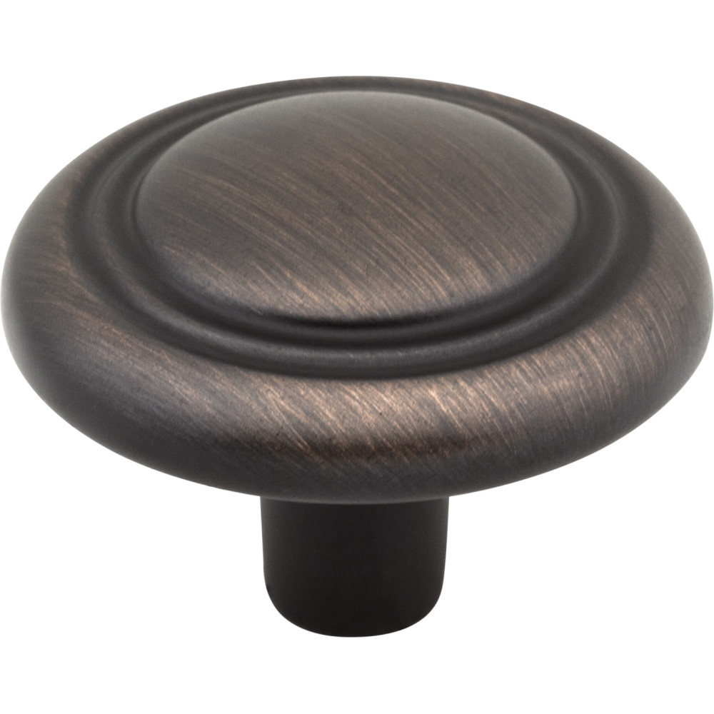 Hardware Resources 202DBAC-R Retail Pack Hardware 1-1/4" Diameter Zinc Die Cast Cabinet Knob Finish: Brushed Oil Rubbed Bronze.