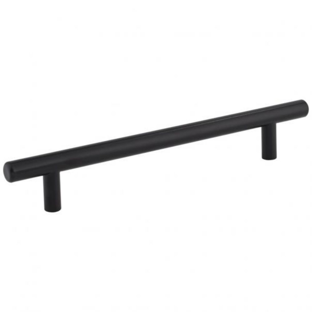 Elements by Hardware Resources 218SSMB Naples 218 mm (8-9/16") Overall Length 7/16" Diameter Hollow Stainless Steel Cabinet Bar Pull with Beveled Ends in Matte Black Stainless Steel