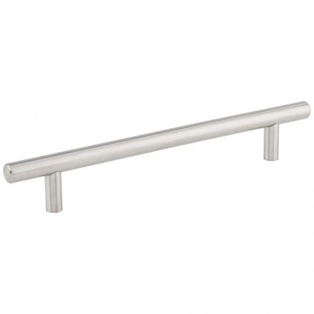 Elements by Hardware Resources 218SS Naples 218 mm (8-9/16") Overall Length 7/16" Diameter Hollow Stainless Steel Cabinet Bar Pull with Beveled Ends in Stainless Steel