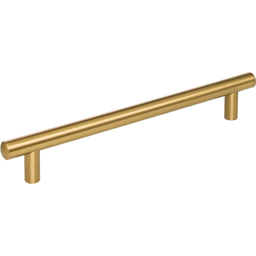 Jeffrey Alexander by Hardware Resources 242SBZ Key West Cabinet Pull 242 mm (9-1/2") Overall Length 9/16" Diameter Steel Cabinet Bar Pull. Holes are 192 mm center-to-center. Finish in Satin Bronze