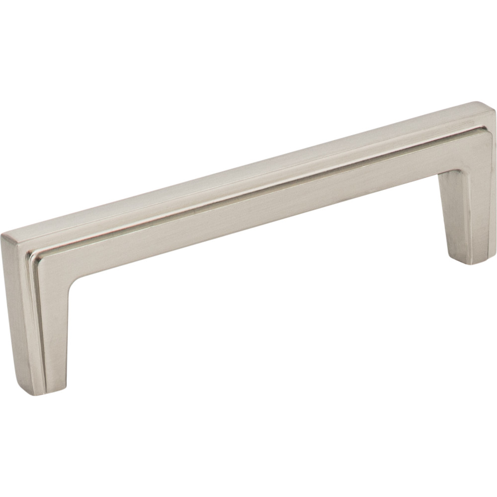 Jeffrey Alexander by Hardware Resources 259-96SN 4-3/16" Overall Length Zinc Die Cast Cabinet Pull.  Holes ar