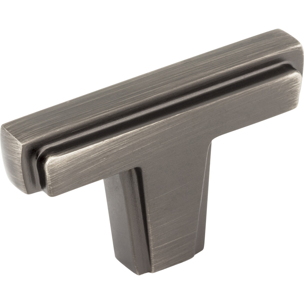 Jeffrey Alexander by Hardware Resources 259BNBDL 2" Overall Length Zinc Die Cast Cabinet T-Knob.  Packaged wi