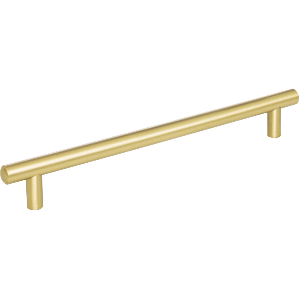 Jeffrey Alexander by Hardware Resources 274BG Key West Cabinet Pull 274 mm (10-13/16") Overall Length 9/16" Diameter Steel Cabinet Bar Pull. Holes are 224 mm center-to-center. Finish in Brushed Gold