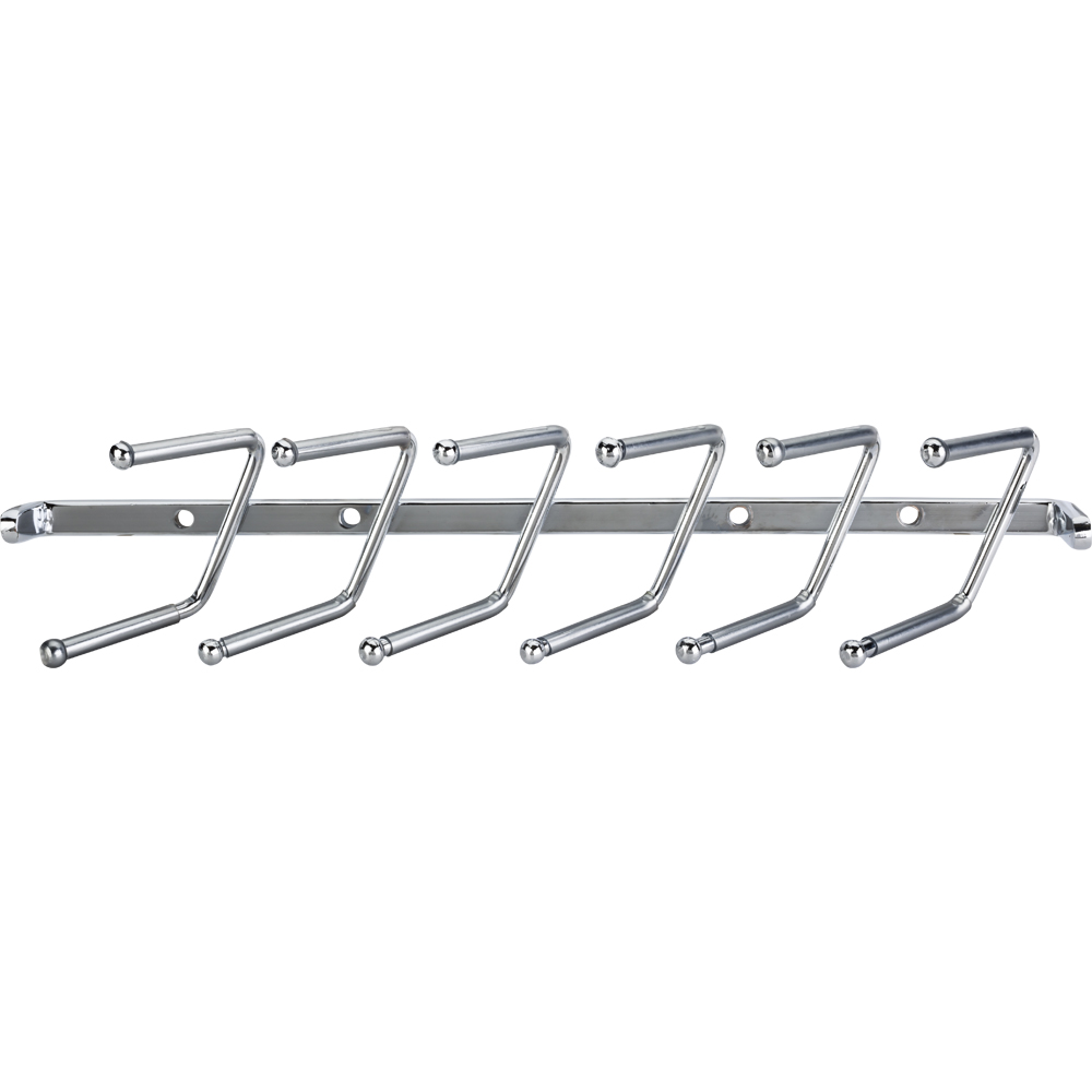 Hardware resources 296T-PC Screw mounted tie rack in Polished Chrome
