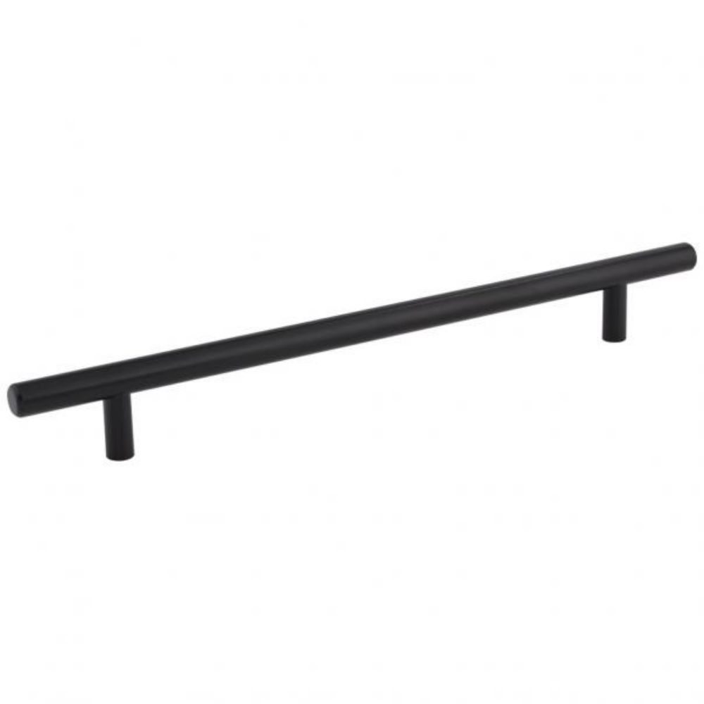 Elements by Hardware Resources 302SSMB Naples 302 mm (11-7/8") Overall Length 7/16" Diameter Hollow Stainless Steel Cabinet Bar Pull with Beveled Ends in Matte Black