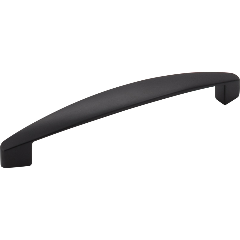 Elements by Hardware Resources 308-128BLK 5-1/2" OL Decorative Cabinet Pull 128mm CC with two 8/32" x 