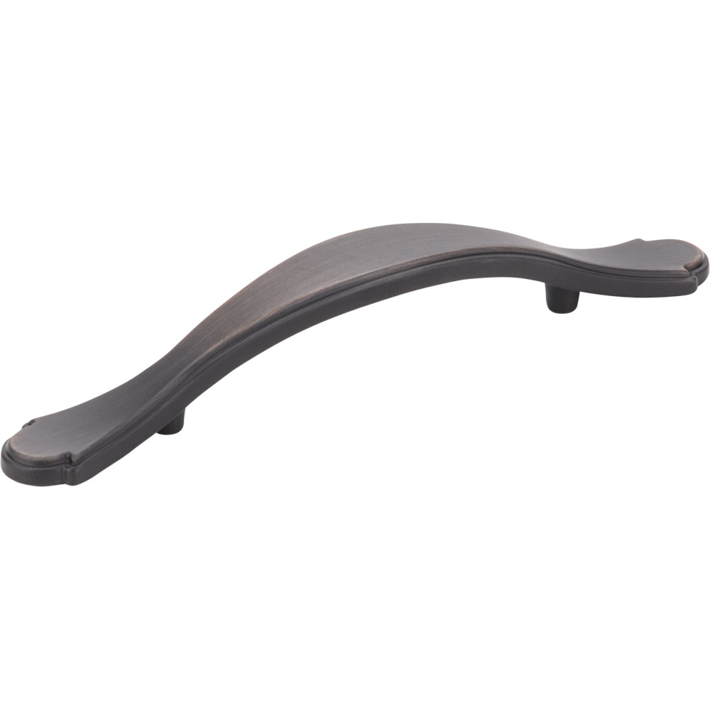 Hardware Resources 3108DBAC-R Retail Pack Hardware 5-1/4" Overall Length Zinc Footed Cabinet Pull Finish: Brushed Oil Rubbed Bronze.
