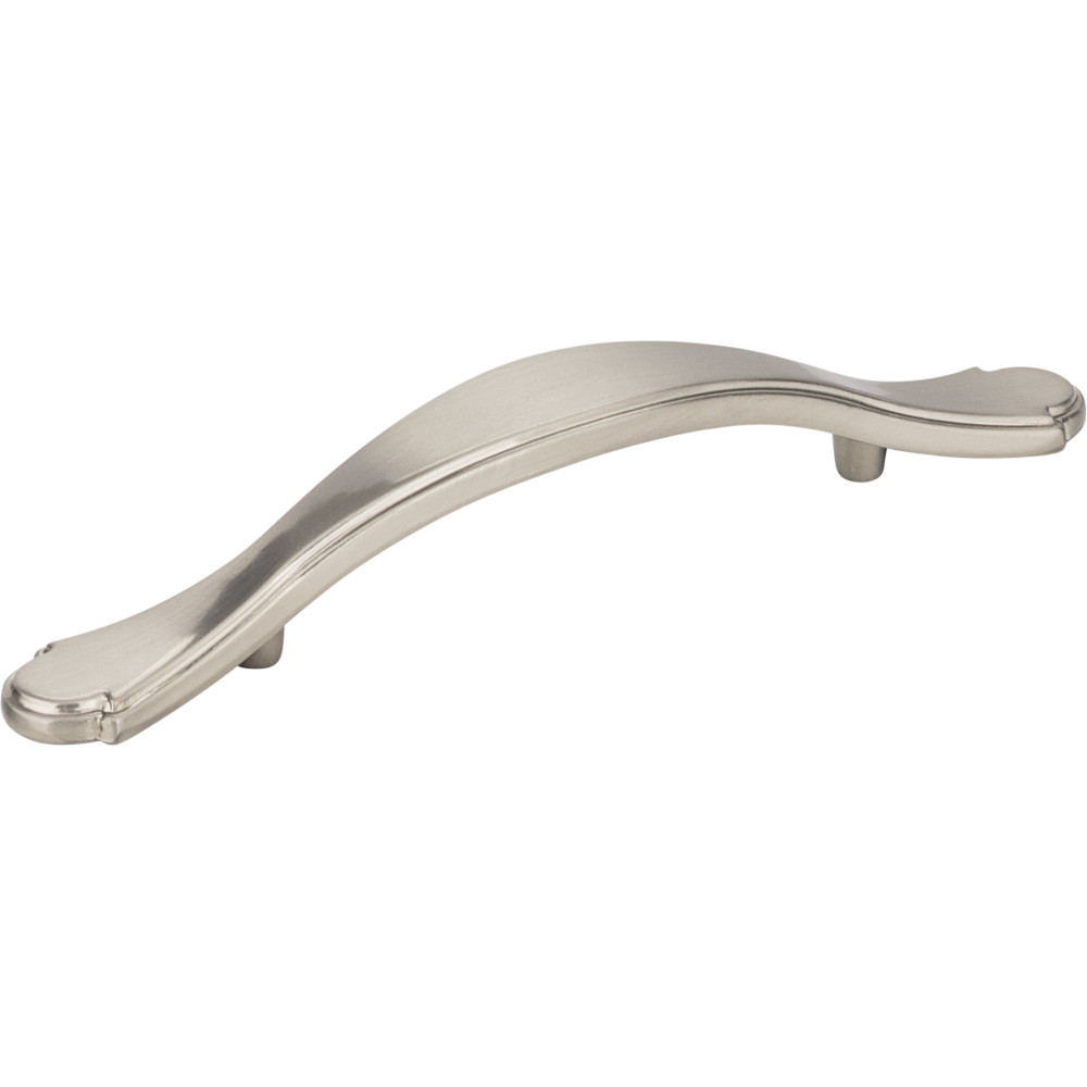 Hardware Resources 3108SN-R Retail Pack Hardware 5-1/4" Overall Length Zinc Footed Cabinet Pull Finish: Satin Nickel