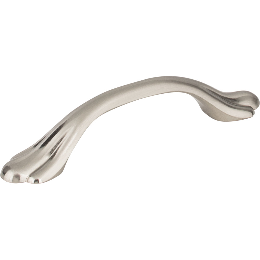 Elements by Hardware Resources 3208SN 4-1/4" Overall Length Zinc Footed Cabinet Pull. Holes are 3"