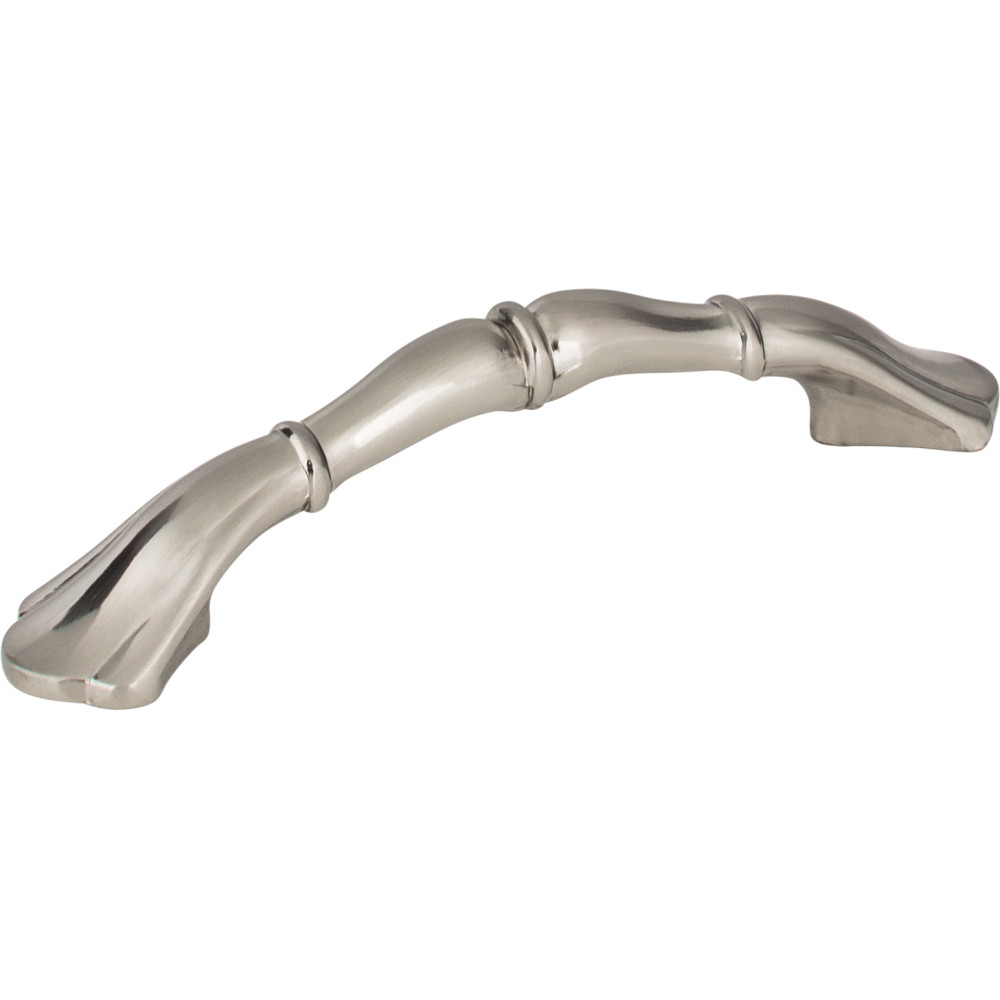 Elements by Hardware Resources 3308SN 4-1/2" Overall Length Zinc Footed Cabinet Pull.  Holes are 3