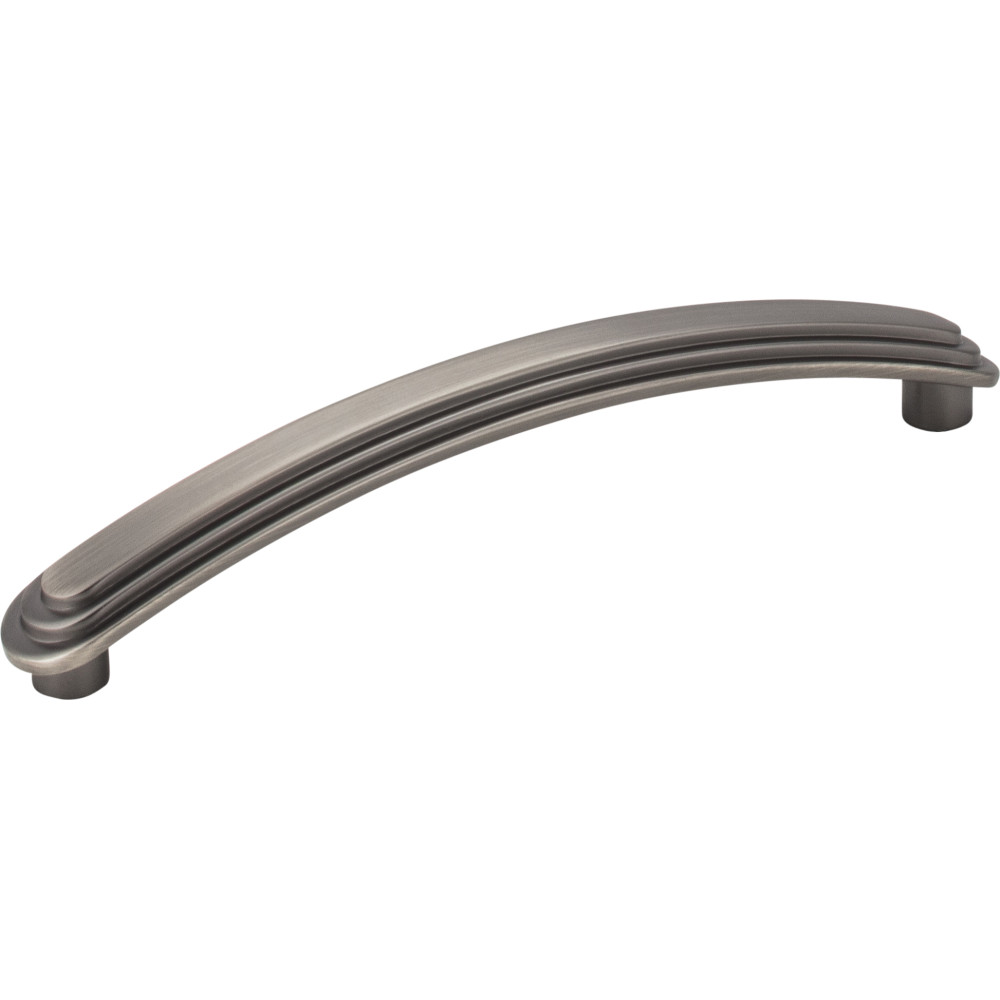 Elements by Hardware Resources 331-128BNBDL 5-3/4" Overall Length Stepped Rounded Cabinet Pull.  Holes a