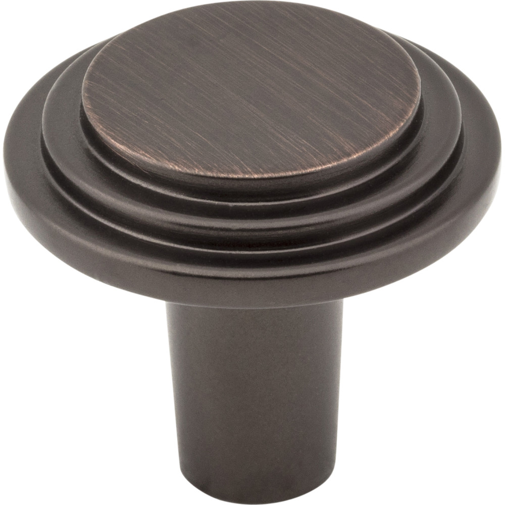 Elements by Hardware Resources 331DBAC 1-1/8" Diameter Stepped Rounded Cabinet Knob.  Packaged wit 