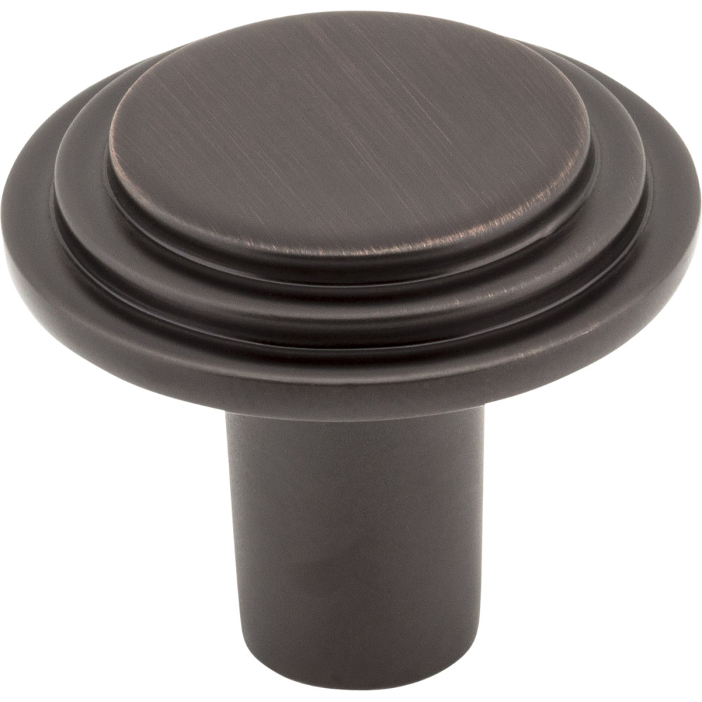 Elements by Hardware Resources 331L-DBAC 1-1/4" Diameter Stepped Rounded Cabinet Knob.  Packaged with