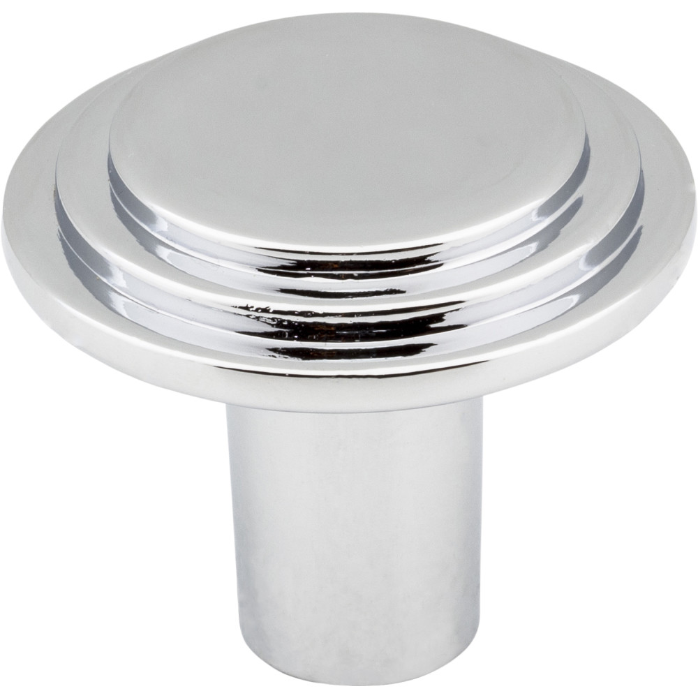 Elements by Hardware Resources 331L-PC 1-1/4" Diameter Stepped Rounded Cabinet Knob.  Packaged with