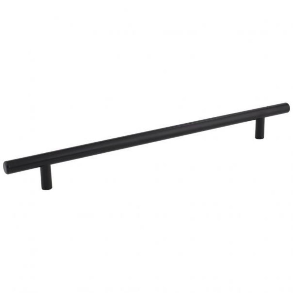 Elements by Hardware Resources 334SSMB Naples 334 mm (13-1/8") Overall Length 7/16" Diameter Hollow Stainless Steel Cabinet Bar Pull with Beveled Ends in Matte Black