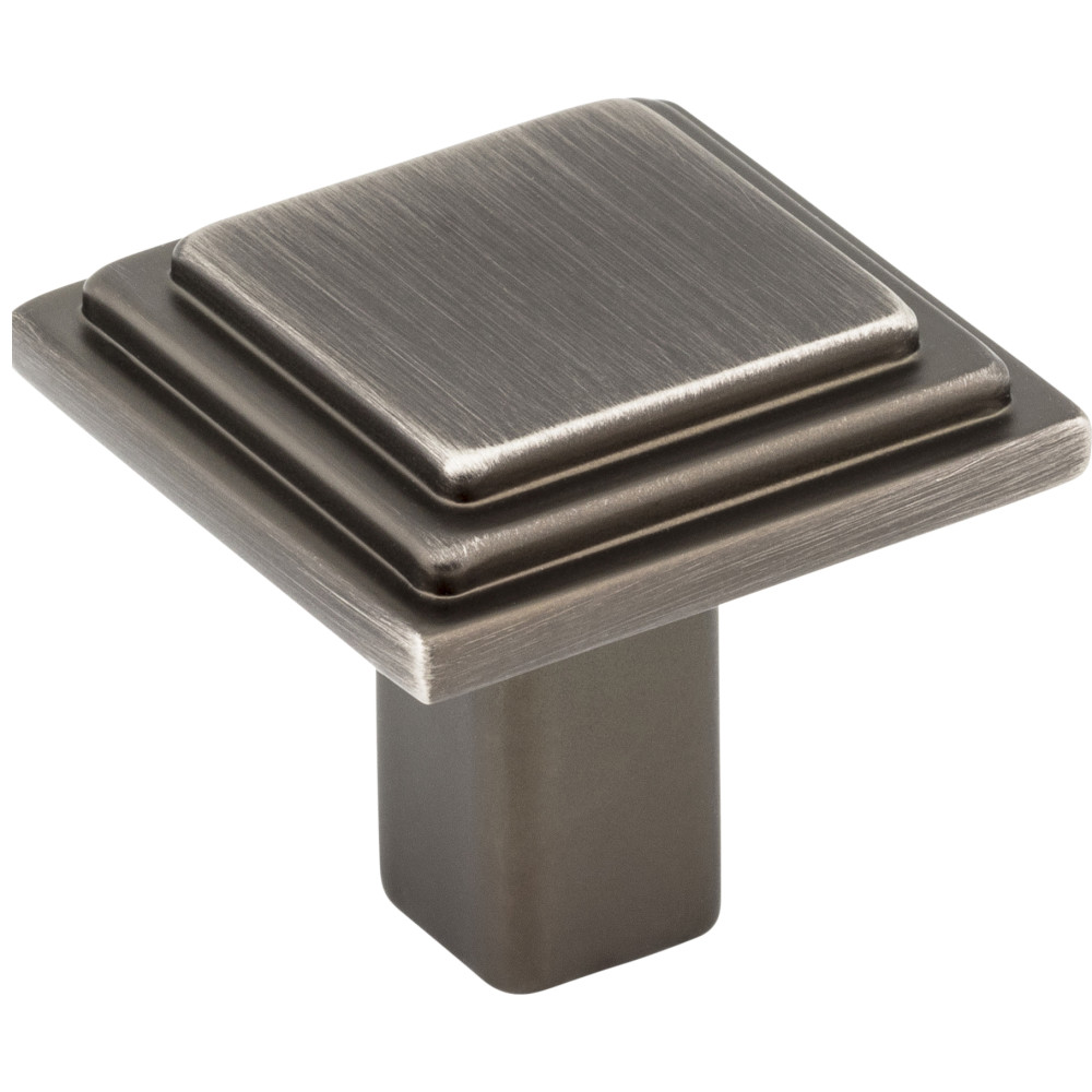 Elements by Hardware Resources 351BNBDL 1-1/8" Overall Length Stepped Square Cabinet Knob.  Packaged