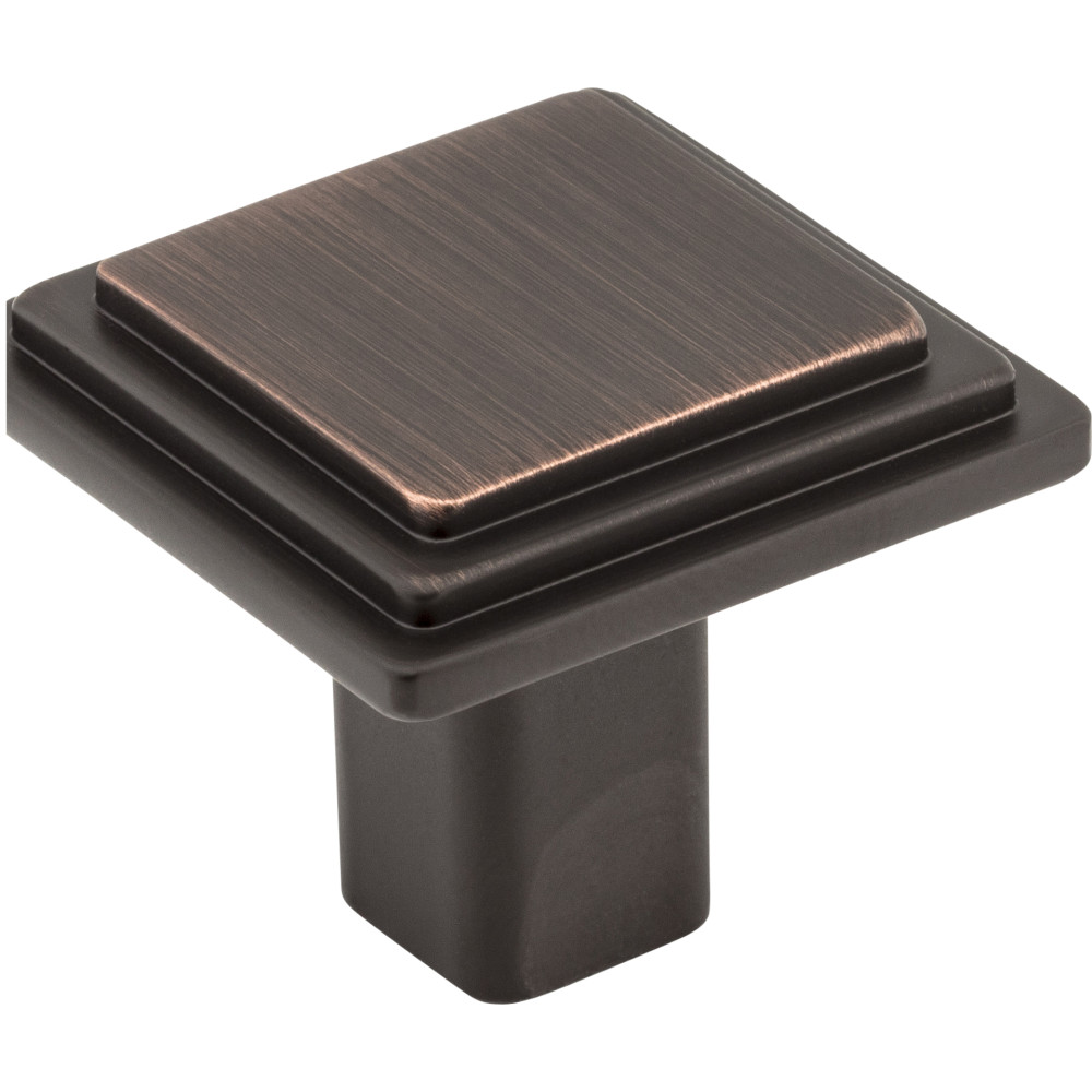 Elements by Hardware Resources 351L-DBAC 1-1/4" Overall Length Stepped Square Cabinet Knob.  Packaged