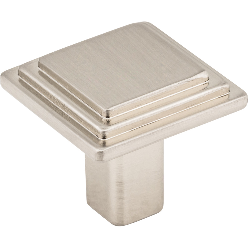 Elements by Hardware Resources 351SN 1-1/8" Overall Length Stepped Square Cabinet Knob.  Packaged
