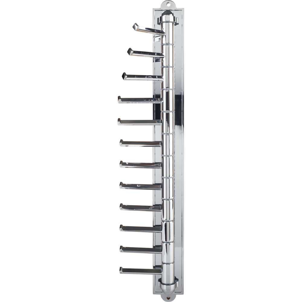Hardware resources 357T-PC Screw mounted tie/scarf rack in polished Chrome