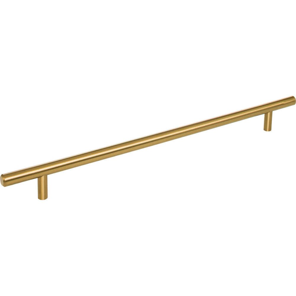 Elements by Hardware Resources 368SBZ Naples Cabinet Pull 368 mm (14-1/2") Overall Length 7/16" Diameter Steel Cabinet Bar Pull with Beveled Ends. Holes are 288 mm center-to-center. Finish in Satin Bronze