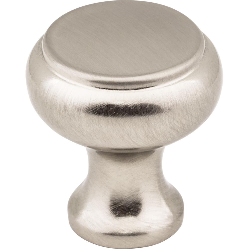 Elements by Hardware Resources 3898SN 1-1/4" Diameter Cabinet Knob with two 8/32" x 1" screws. Fin