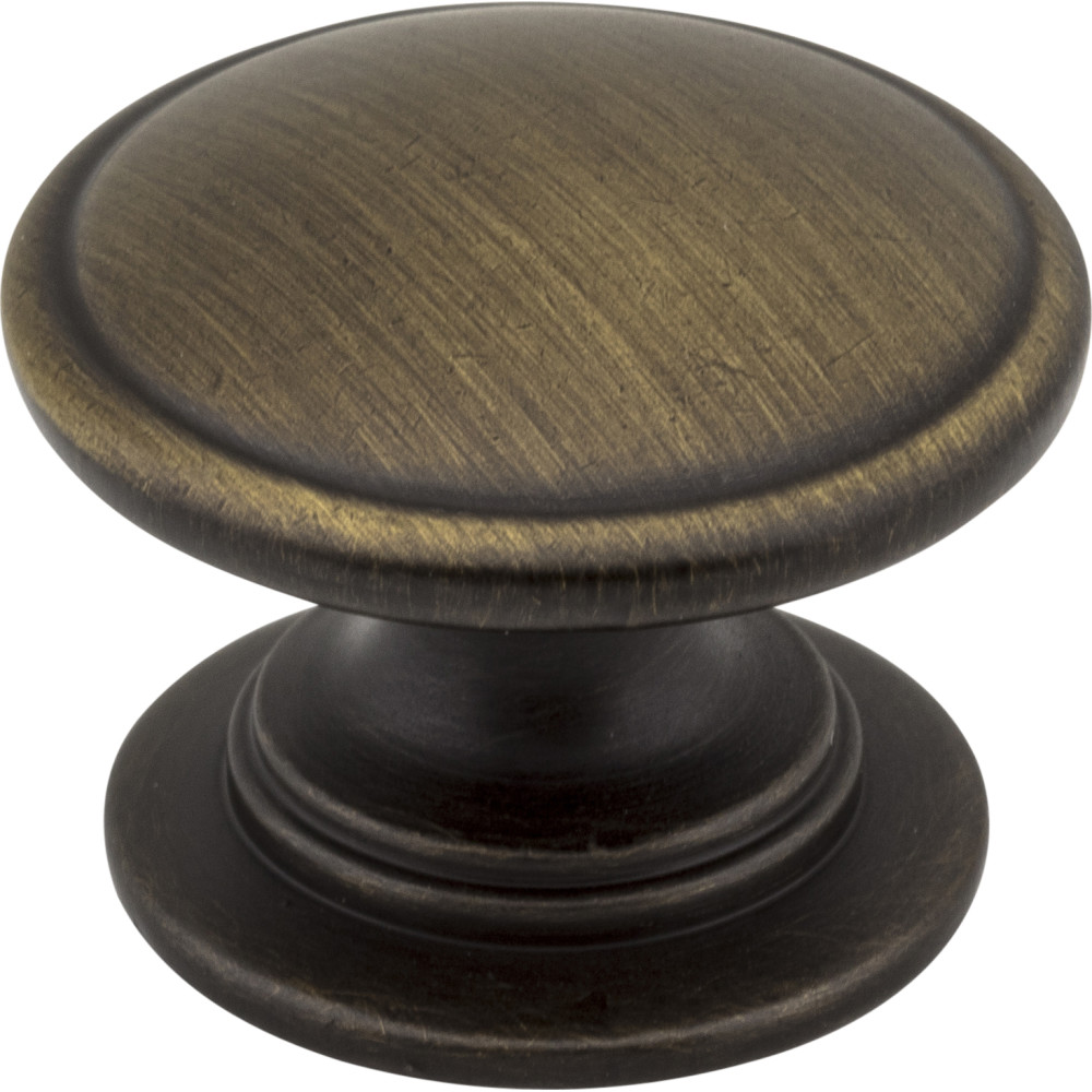 Jeffrey Alexander by Hardware Resources 3980-ABSB 1-1/4" Diameter Cabinet Knob. Packaged with one 8/32"       