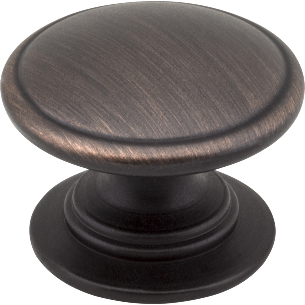 Jeffrey Alexander by Hardware Resources 3980-DBAC 1-1/4" Diameter Cabinet Knob. Packaged with one 8/32" x 1" s