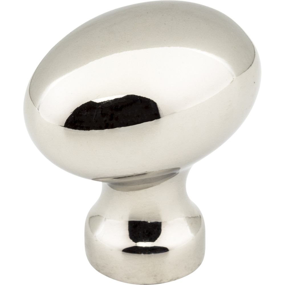 Hardware Resources 3990-NI Bordeaux 1-3/16" Overall Length Zinc Die Cast Football Knob Finish: Polished Nickel