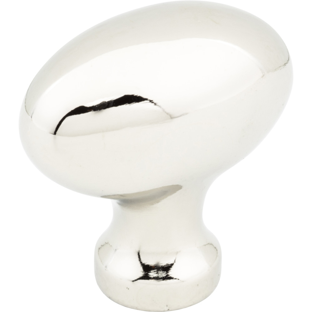 Hardware Resources 3991NI Lyon 1-9/16" Overall Length Zinc Die Cast Football Cabinet Knob Finish: Polished Nickel.