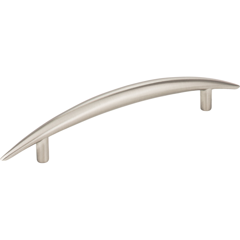 Elements by Hardware Resources 409223SN 7-3/8" OL Curved Pull 5" CC  with two M4 x 1" screws Finish:
