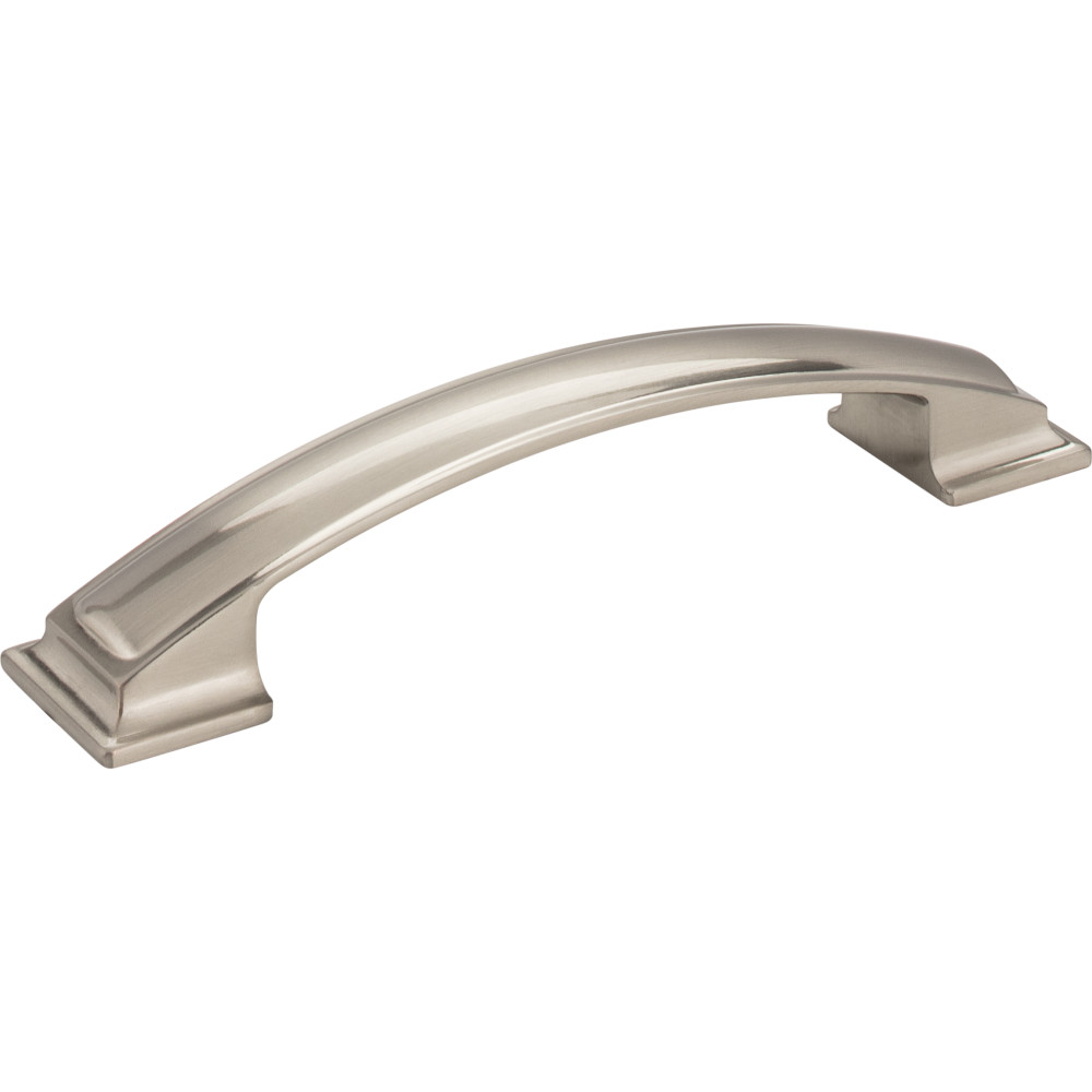Jeffrey Alexander by Hardware Resources 435-128SN 6-1/4" Overall Length Pillow Cabinet Pull.  Holes are 128mm 