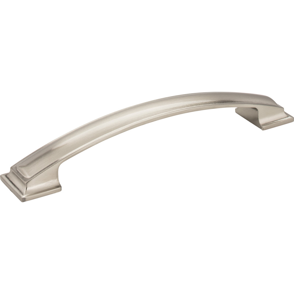 Jeffrey Alexander by Hardware Resources 435-160SN 7-5/8" Overall Length Pillow Cabinet Pull.  Holes are 160mm 