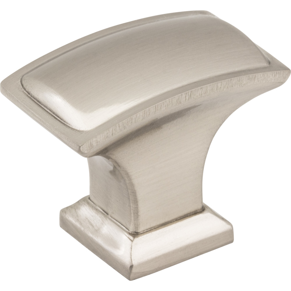 Jeffrey Alexander by Hardware Resources 435L-SN 1-1/2" Overall Length Pillow Cabinet Knob.  Packaged with on