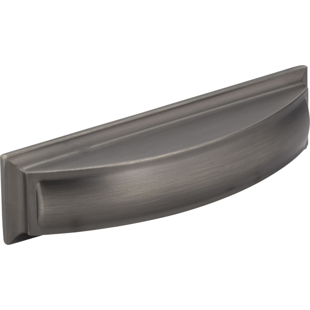 Jeffrey Alexander by Hardware Resources 436-96BNBDL 5" Overall Length Pillow Cup Cabinet Pull.  Holes are 96mm c