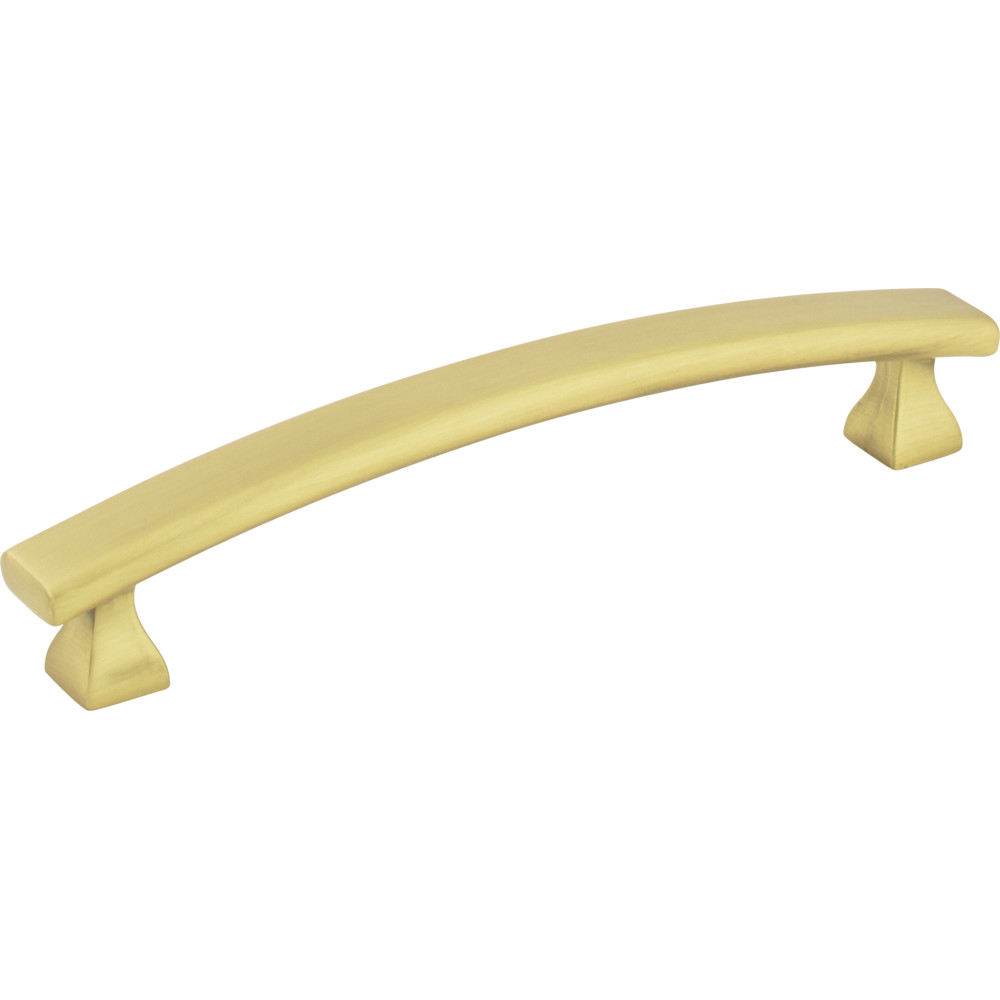 Elements by Hardware Resources 449-128BG Hadly Cabinet Pull 6-1/16" Overall Length. Holes are 128 mm center-to-center. Finish in Brushed Gold