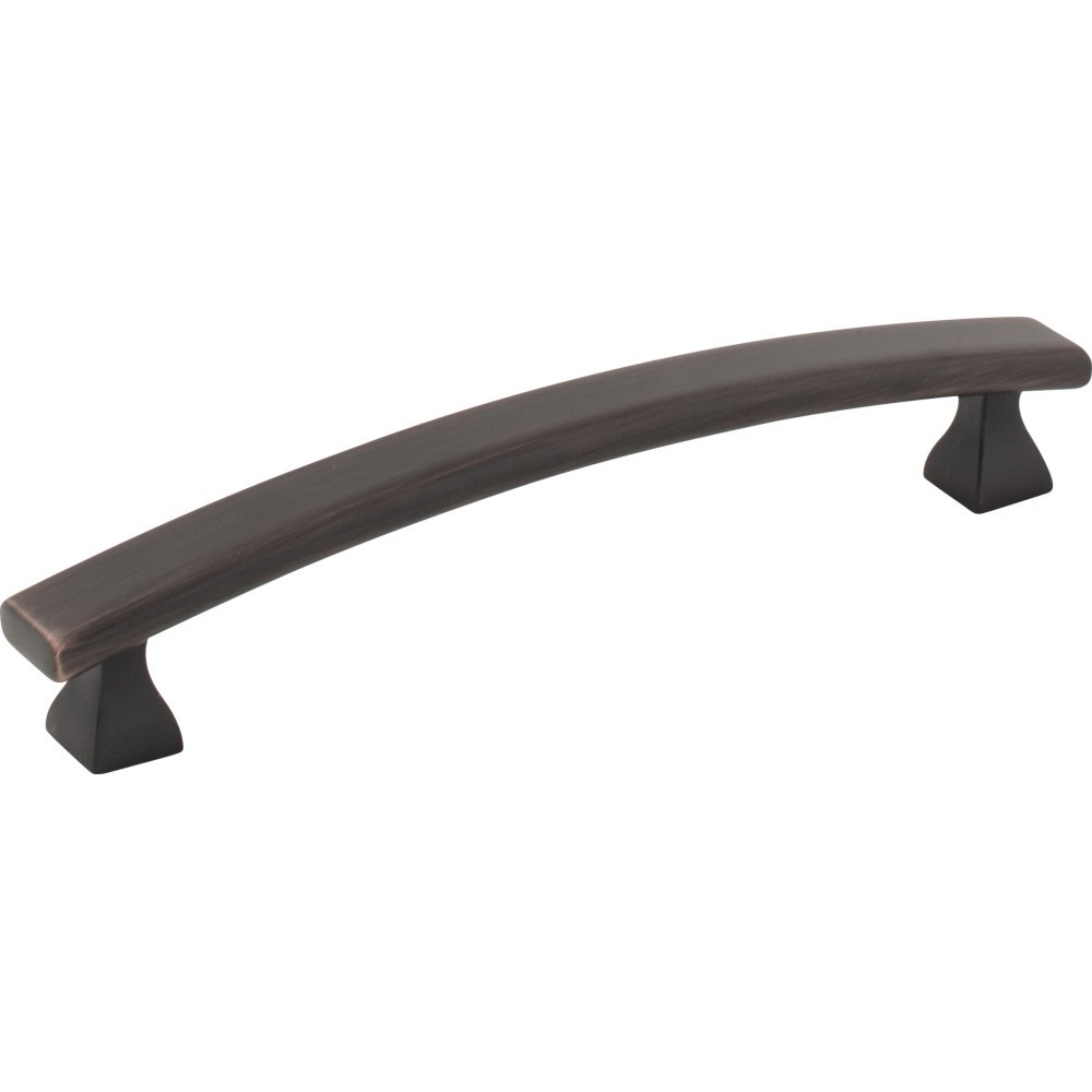 Elements by Hardware Resources 449-128DBAC Hadly Cabinet Pull 6-1/16" Overall Length. Holes are 128 mm center-to-center. Finish in Brushed Oil Rubbed Bronze