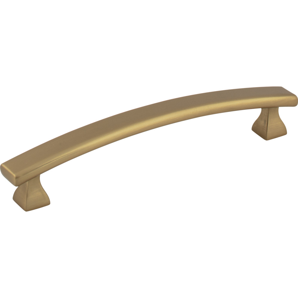 Elements by Hardware Resources 449-128SBZ Hadly Cabinet Pull 6-1/16" Overall Length. Holes are 128 mm center-to-center. Finish in Satin Bronze