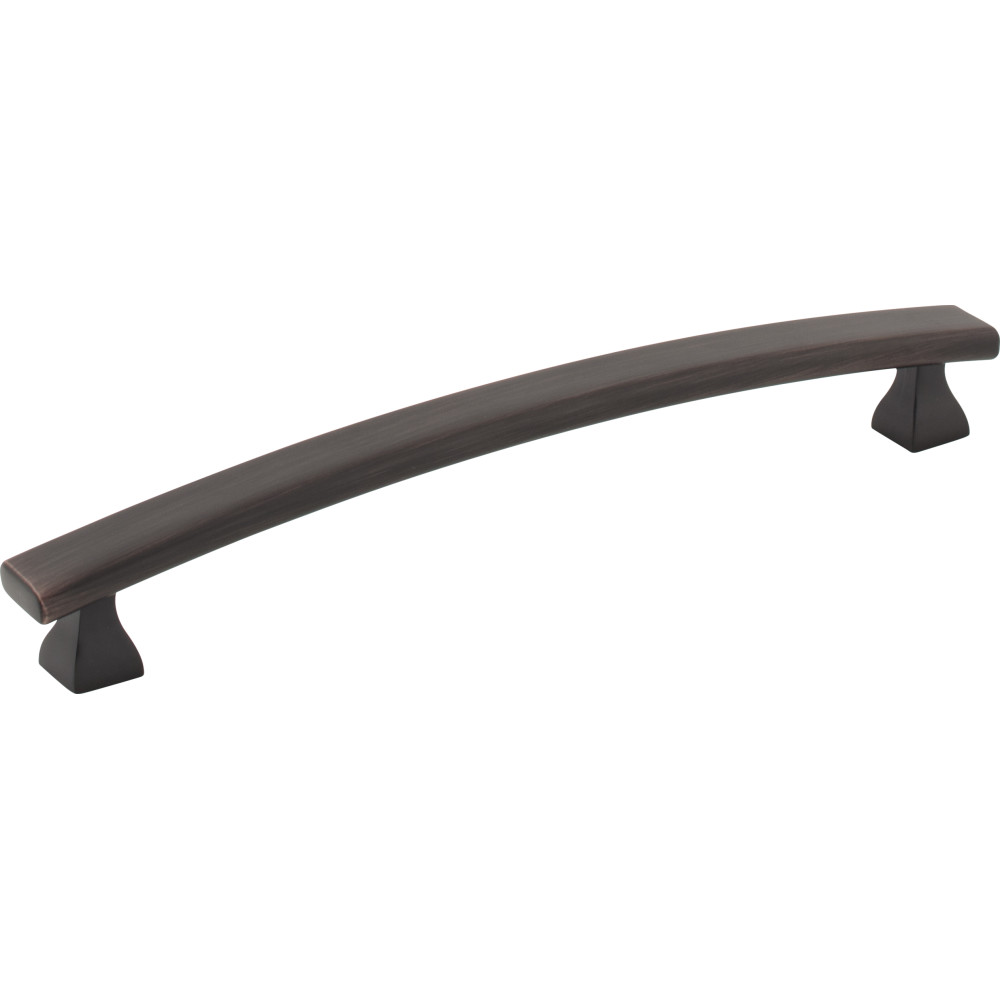 Elements by Hardware Resources 449-160DBAC Hadly Cabinet Pull 7-5/16" Overall Length. Holes are 160 mm center-to-center. Finish in Brushed Oil Rubbed Bronze