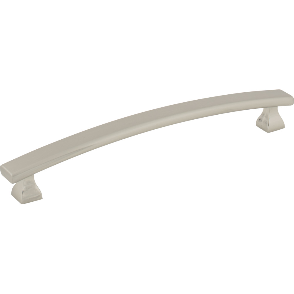 Elements by Hardware Resources 449-160SN Hadly Cabinet Pull 7-5/16" Overall Length. Holes are 160 mm center-to-center. Finish in Satin Nickel