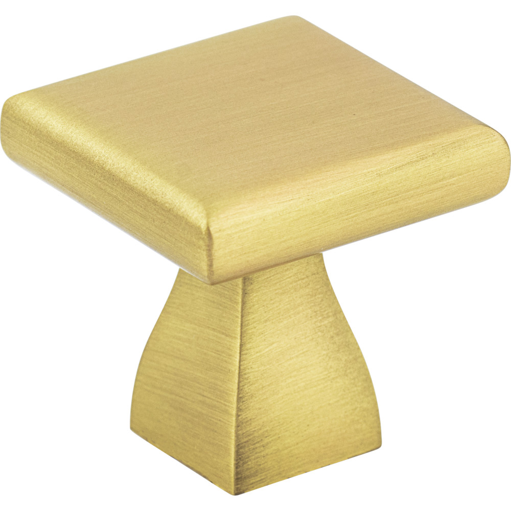 Elements by Hardware Resources 449BG Hadly Cabinet Knob 1" Diameter Square. Finish in Brushed Gold