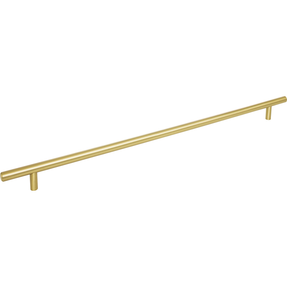 Elements by Hardware Resources 496BG Naples Cabinet Pull 496 mm (19-1/2") Overall Length 7/16" Diameter Steel Cabinet Bar Pull with Beveled Ends. Holes are 416 mm center-to-center. Finish in Brushed Gold