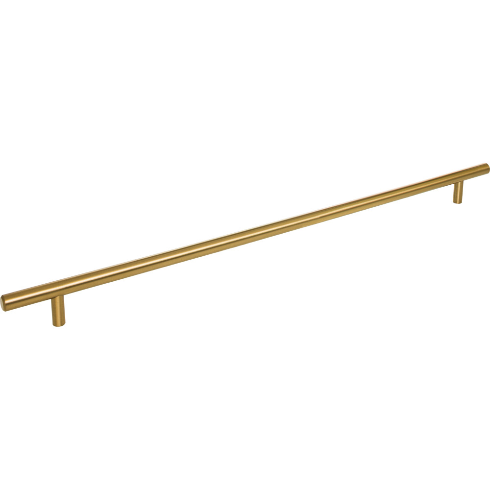 Elements by Hardware Resources 496SBZ Naples Cabinet Pull 496 mm (19-1/2") Overall Length 7/16" Diameter Steel Cabinet Bar Pull with Beveled Ends. Holes are 416 mm center-to-center. Finish in Satin Bronze