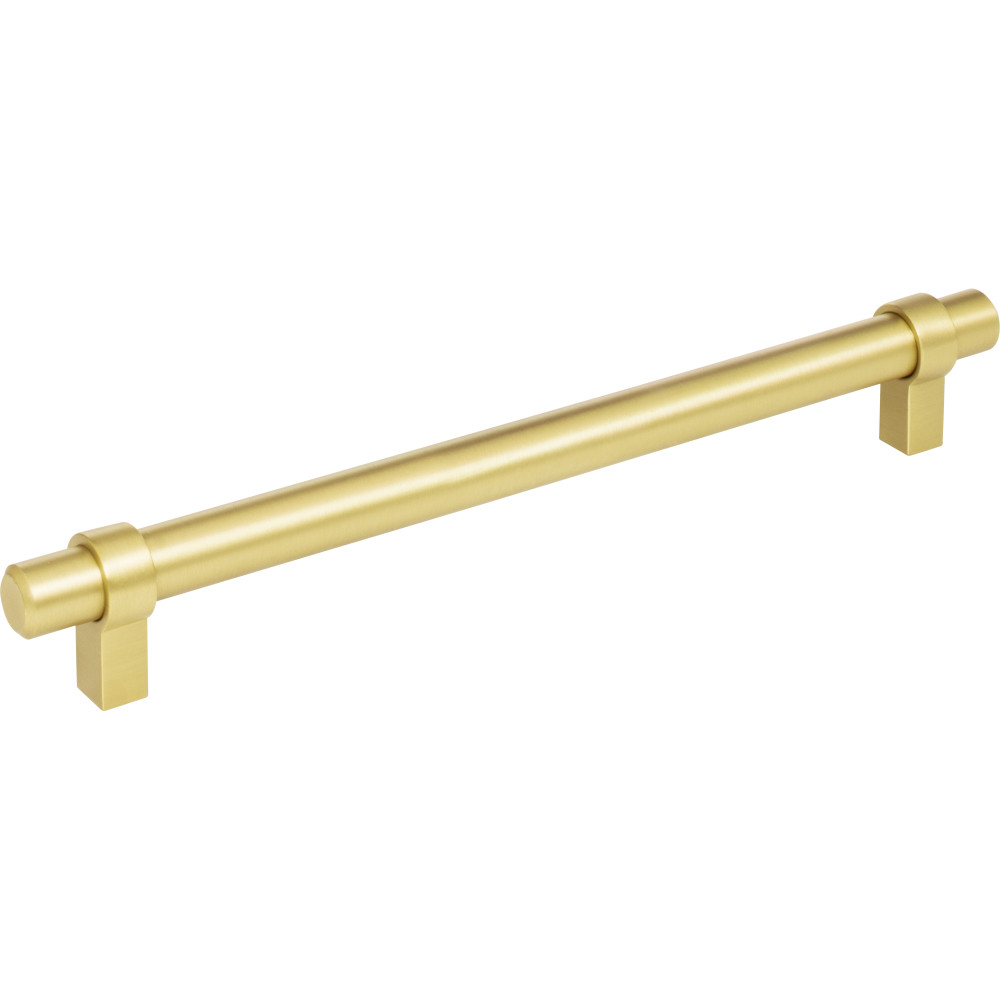Jeffrey Alexander by Hardware Resources 5192BG Key Grande Cabinet Pull 9-1/8" Overall Length Bar. Holes are 192 mm center-to-center. Finish in Brushed Gold