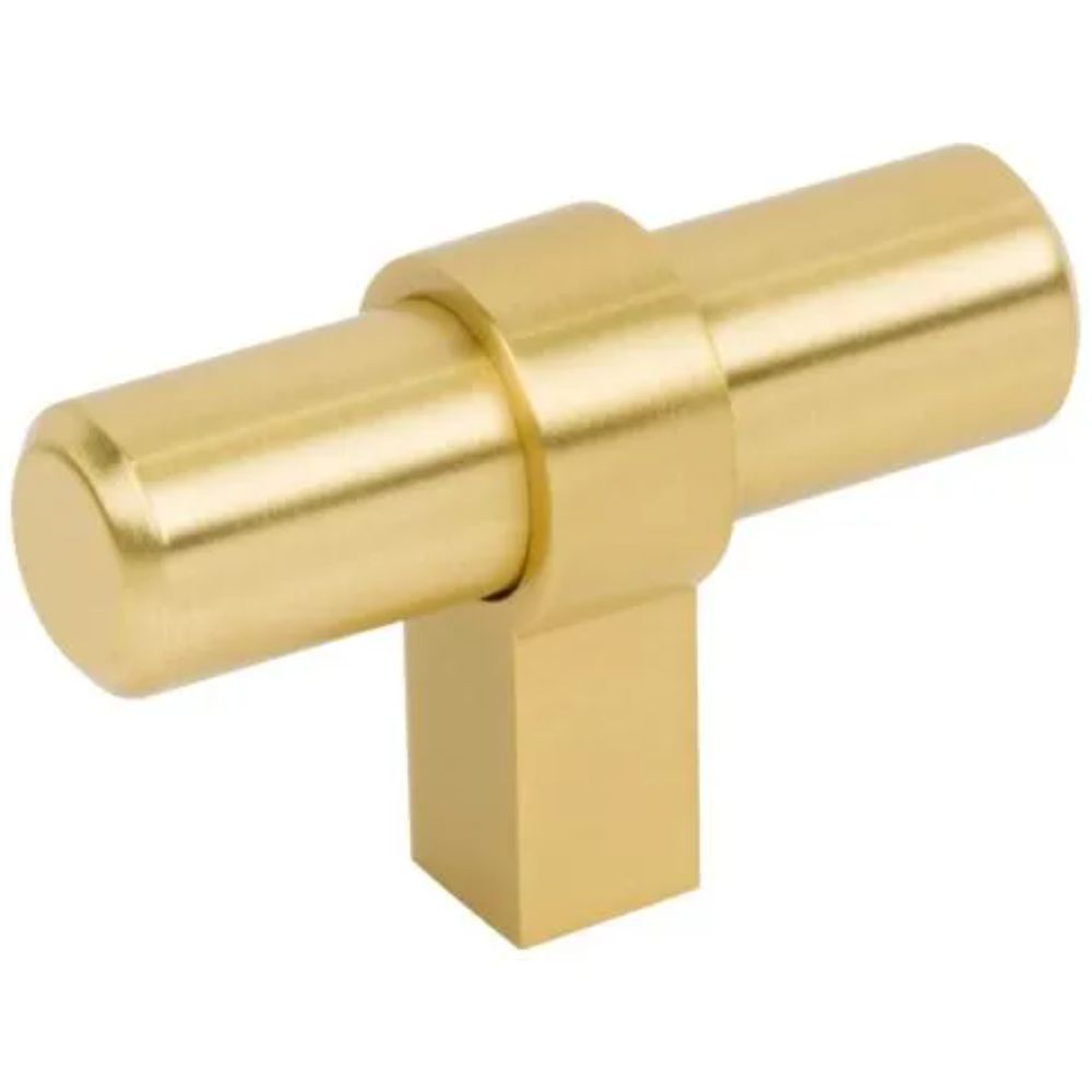 Hardware Resource 51BG Key Grande 2" Overall Length Brushed Gold Key Grande Cabinet "T" Knob in Brushed Gold