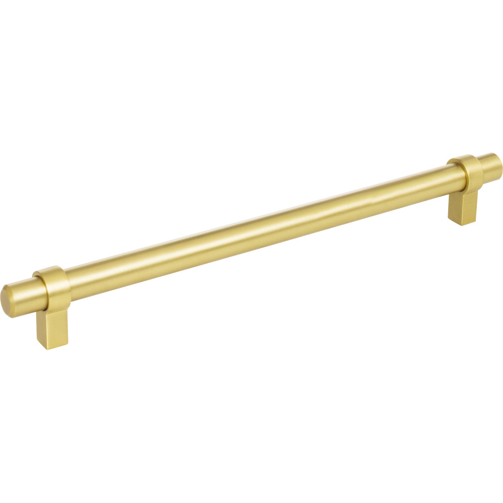 Jeffrey Alexander by Hardware Resources 5224BG Key Grande Cabinet Pull 10-3/8" Overall Length Bar. Holes are 224 mm center-to-center. Finish in Brushed Gold