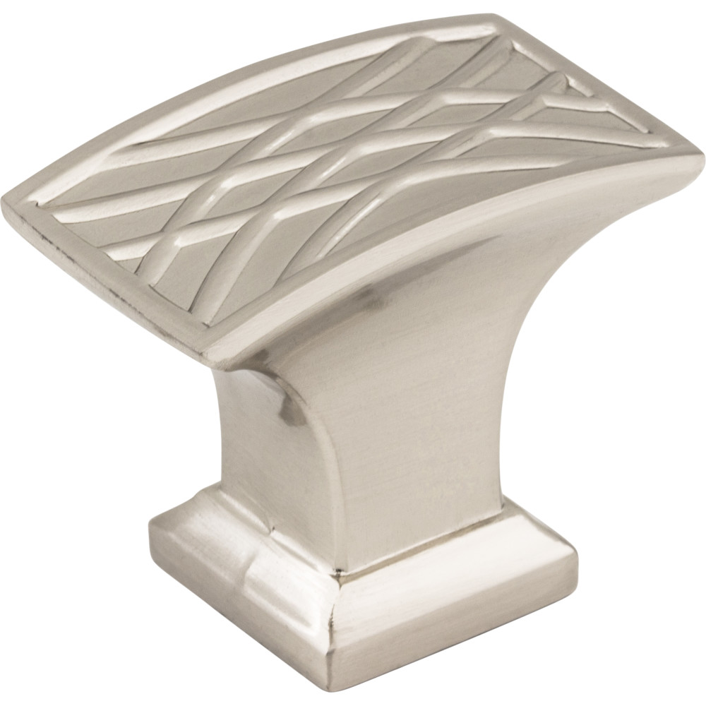 Jeffrey Alexander by Hardware Resources 535L-SN 1-1/2" Overall Length Lined Cabinet Knob.  Packaged with on 