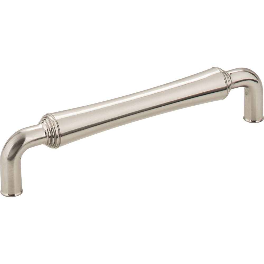 Jeffrey Alexander by Hardware Resources 537-128SN 5-7/16" Overall Length Gavel Cabinet Pull. Holes are 128mm c