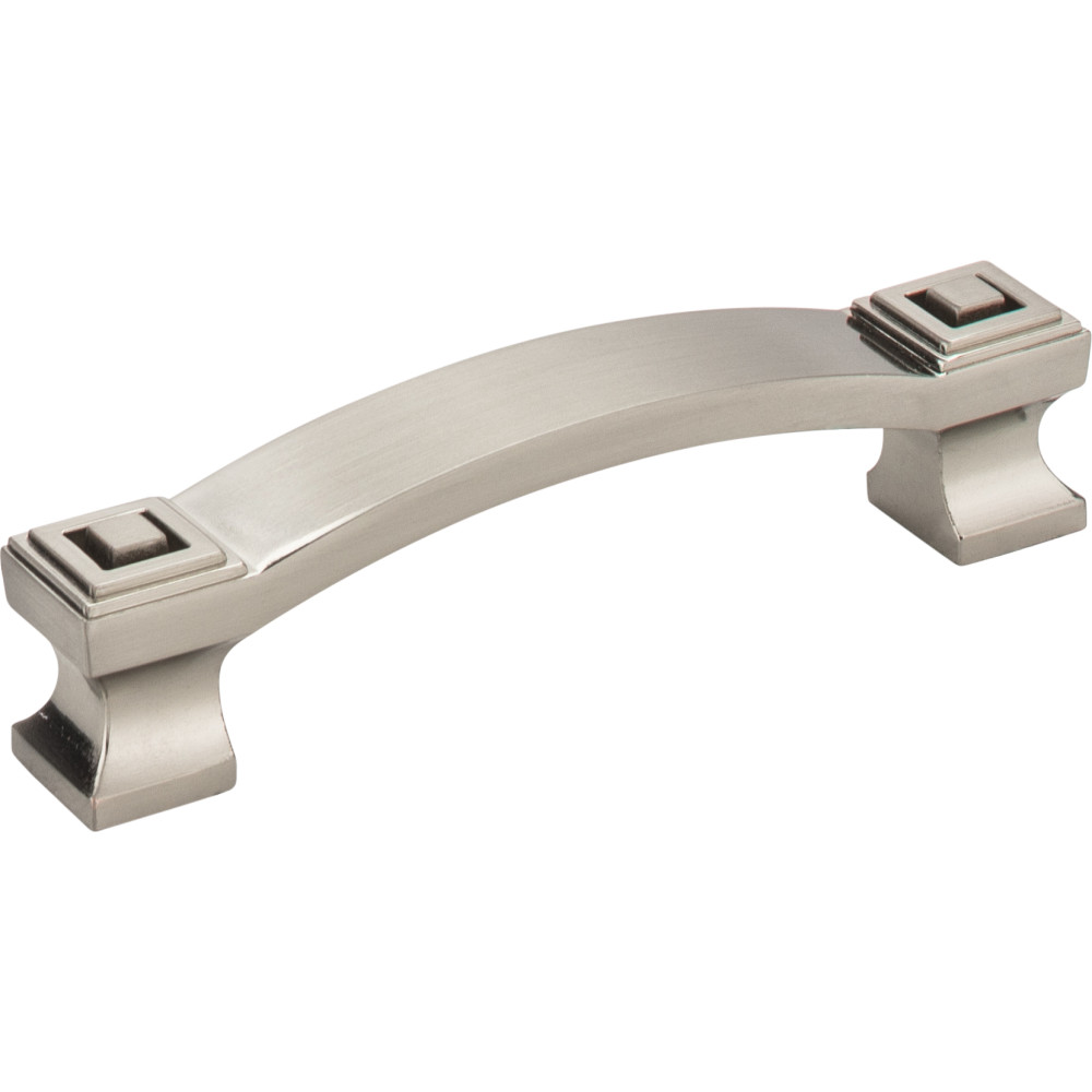 Jeffrey Alexander by Hardware Resources 585-96SN 4-1/2" Overall Length Zinc Die Cast Square Cabinet Pull.  Ho